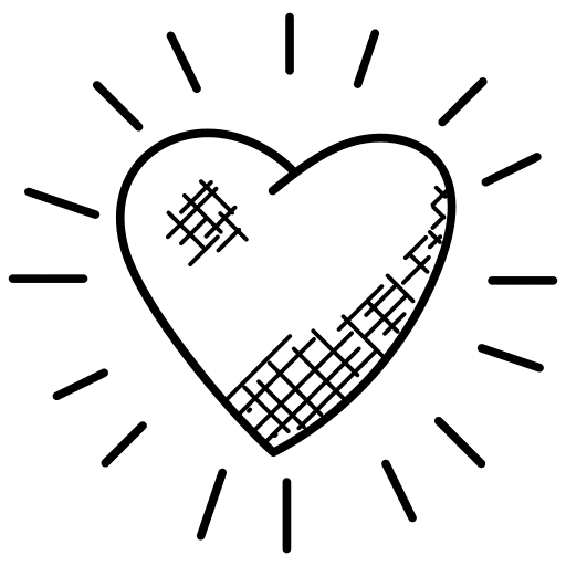 Heart shining sparkling bright icon