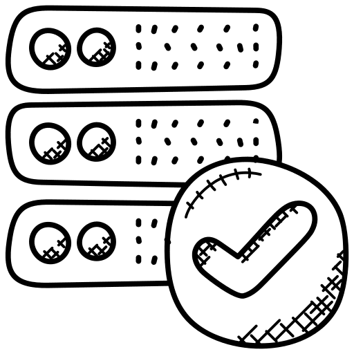 Server check file storage data storage server check icon