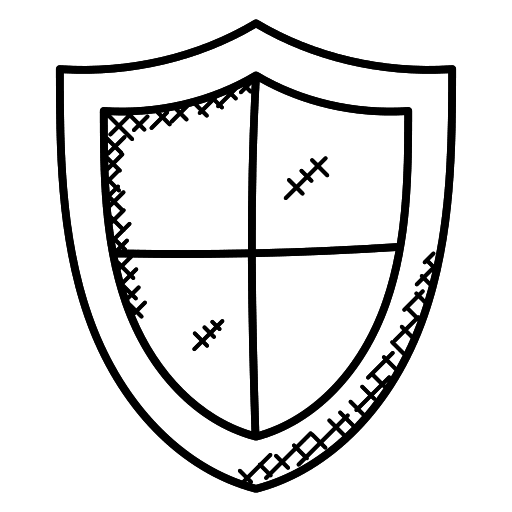 Shield defense protection interface icon