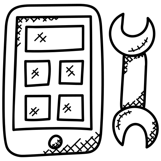 Mobile phone wrench options settings icon