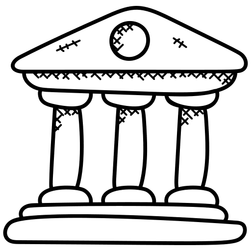 Bank architecture banking building icon