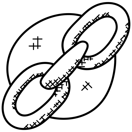 Chain backlink chain seo and web icon