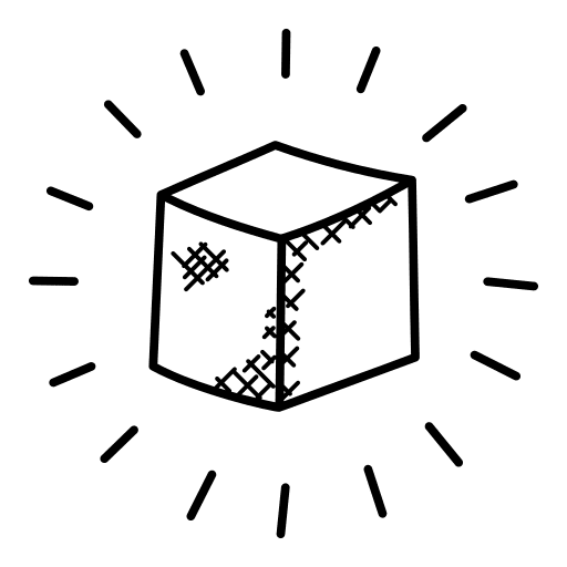 Cube virtual reality cube art and design icon