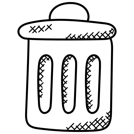 Dustbin trash recycle bin remove icon