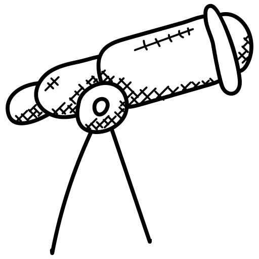 Telescope astrology seo and web science icon