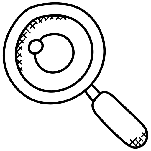 Magnifier interface seo and web magnifying glass icon