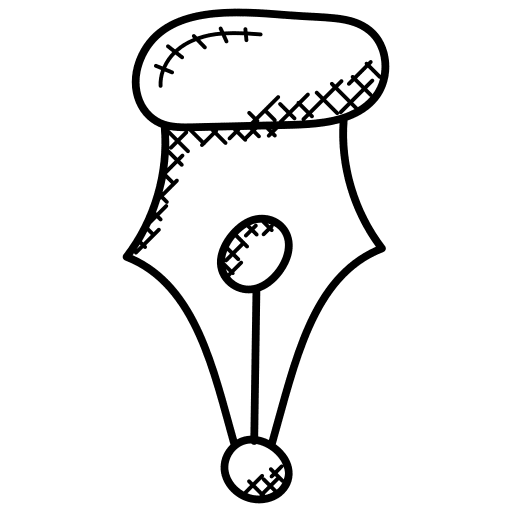 Pen tool artistic write nib icon