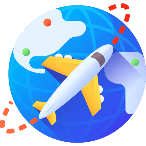 Airplane airplane airport globe icon
