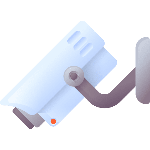 Cctv travel surveillance camera icon