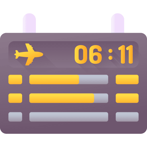 Flight flight schedule time icon