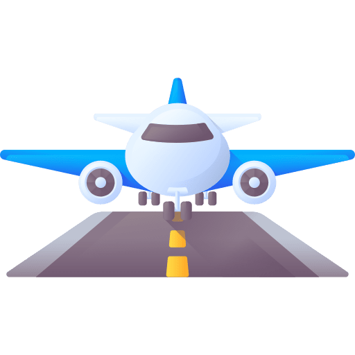 Landing transportation airport travel icon