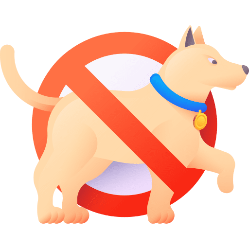 No pets no pets no animals signaling icon