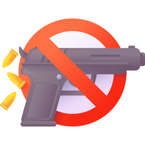No weapons no weapons forbidden prohibition icon
