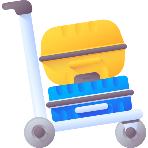 Trolley travel trolley cart transportation icon