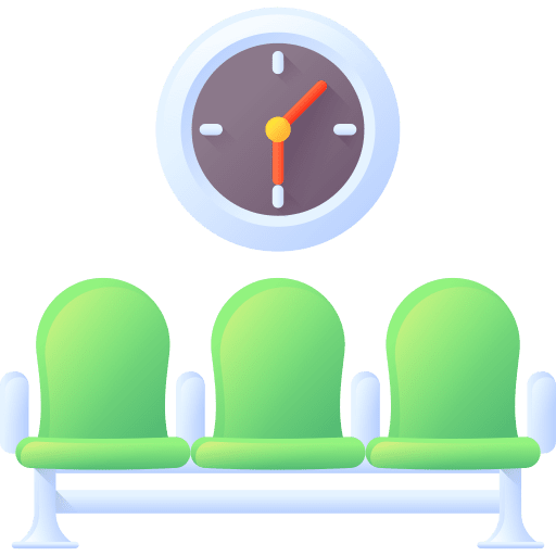 Waiting room plane travel seats icon