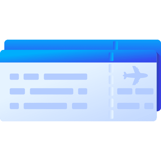 Flight holidays ticket vacations icon