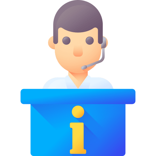 Information desk customer service support icon