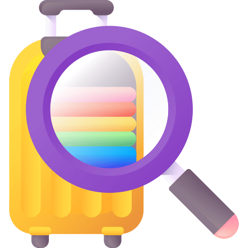 Luggage baggage check check out icon