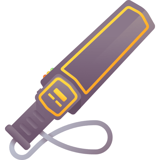 Metal detector hand security metal detector icon