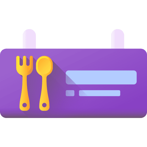 Restaurant signs fork cutlery icon