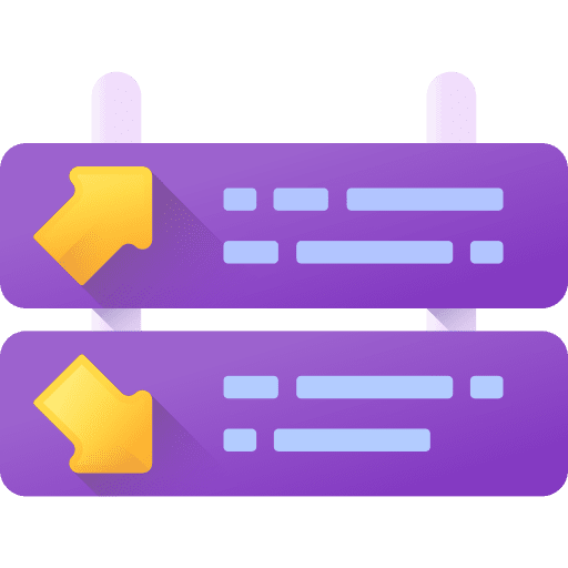 Signage directions pointing signaling icon
