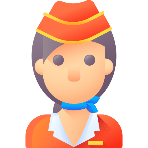 Stewardess people woman professions and jobs icon
