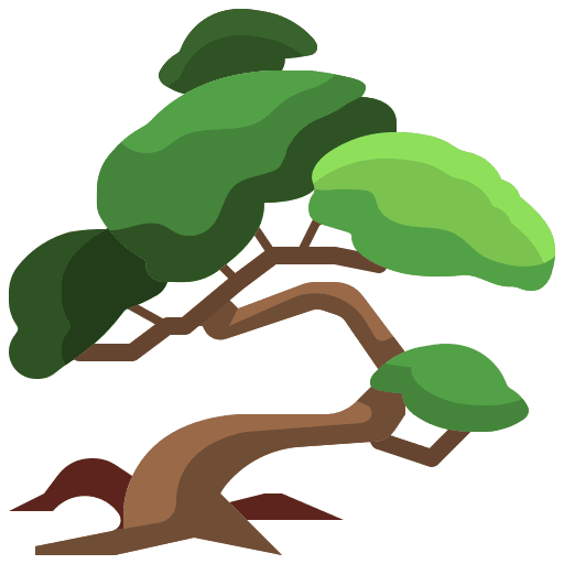 Bonsai bonsai farming and gardening botanical icon