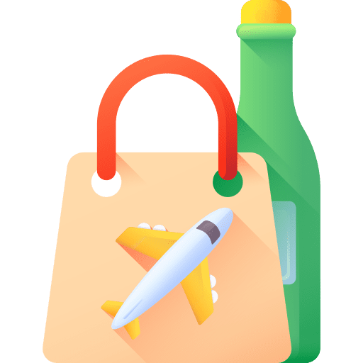 Duty free supermarket airport commerce icon