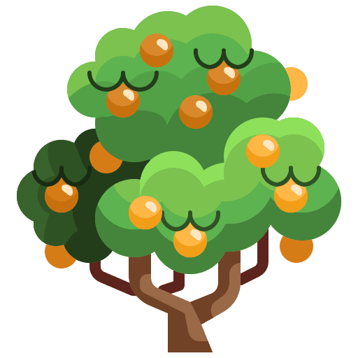 Fruit tree garden ecology and environment botanical icon