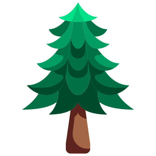 Pine tree forest nature christmas tree icon
