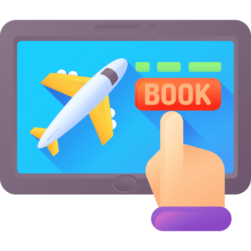 Ticket booking online travel ticket icon