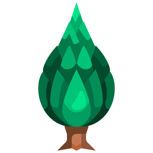 Pine tree forest park garden icon