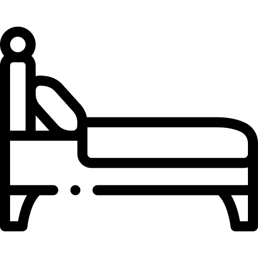 Bed furniture and household room bed icon