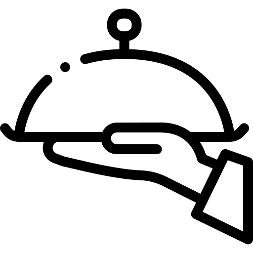 Cloche hand hands and gestures food tray icon