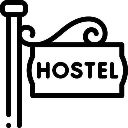 Hostel signaling sign vacations icon