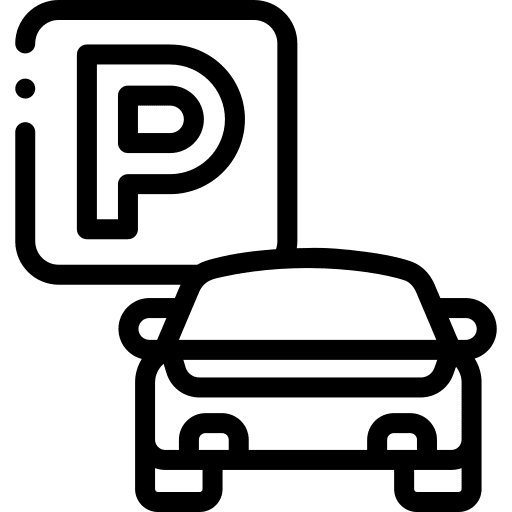 Parking automobile parking transportation icon