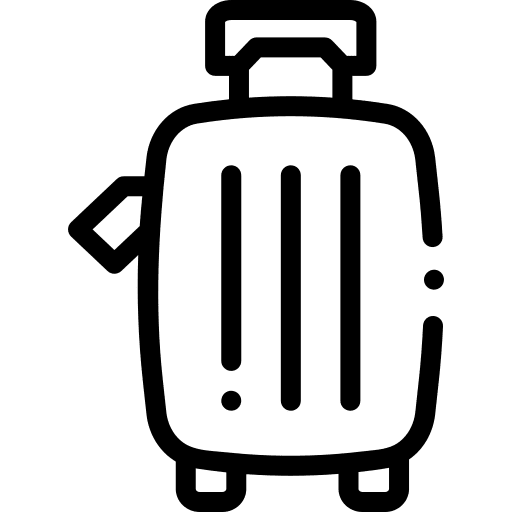 Suitcase travelling baggage travel icon