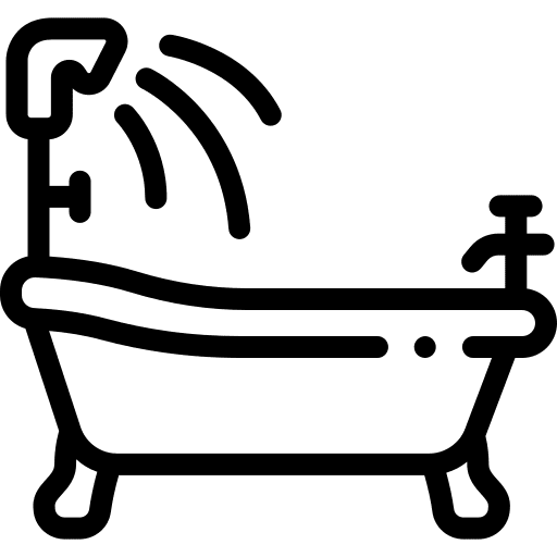 Bath clean bathroom washing icon