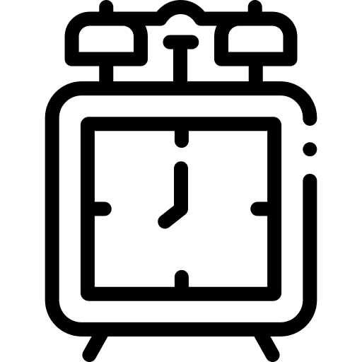 Clock time hour time and date icon