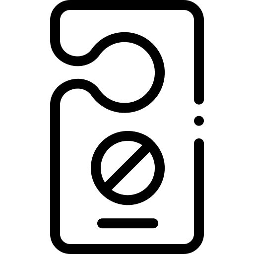 Door hanger sleeping door hanger sign icon