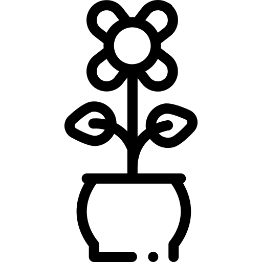 Flower nature farming and gardening pot icon