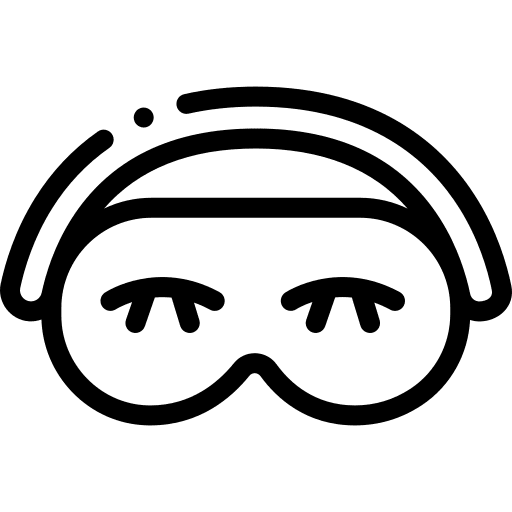 Sleeping mask eye wellness sleep icon