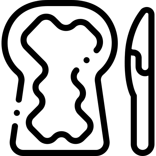 Toast knife bread food icon