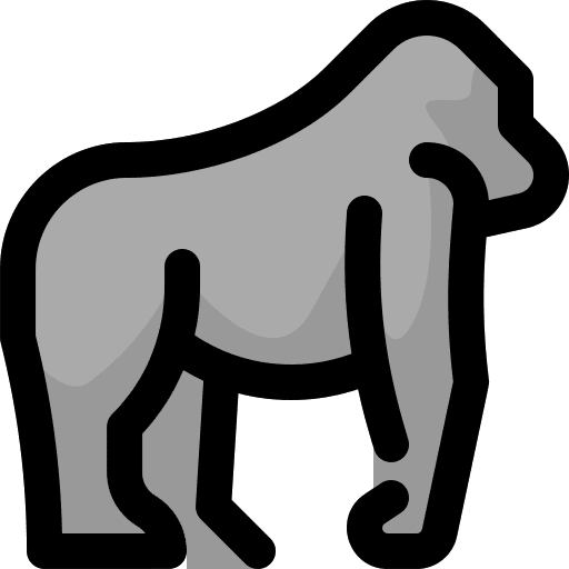 Gorilla mammal animals zoo icon