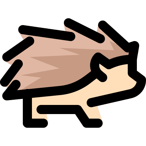 Hedgehog mammal wild animals zoo icon