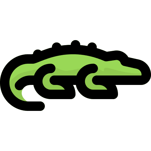 Crocodile reptile crocodile wild animals icon