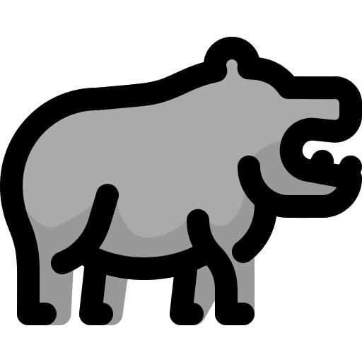 Hippopotamus animals mammal hippopotamus icon