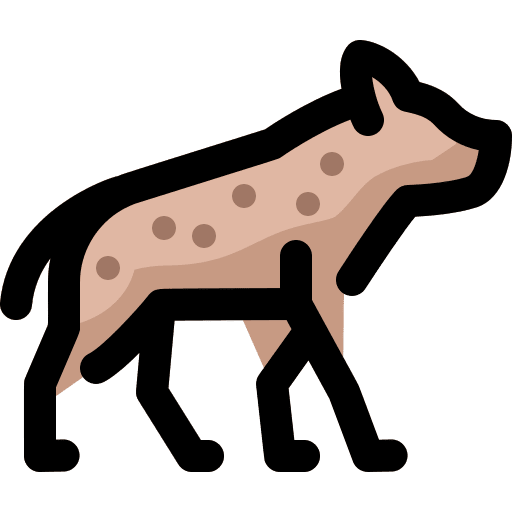 Hyena mammal wild animals zoo icon