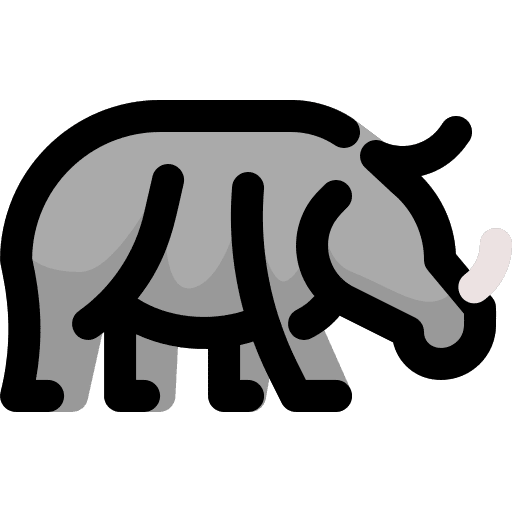 Rhinoceros mammal zoo rhinoceros icon