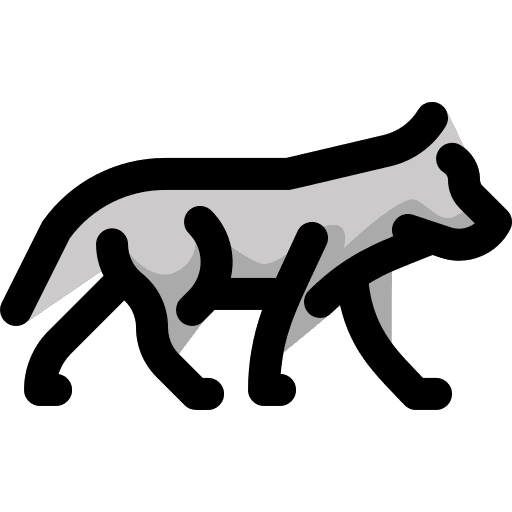 Wolf wolf zoo wild animals icon